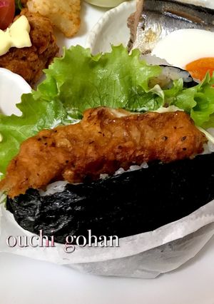 ボリューム満点おにぎりバーガー　ランチ-レシピのメイン写真