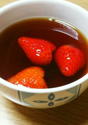 ほっこり～(*´╰╯`*)♬*苺の紅茶♡-レシピのメイン写真