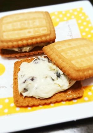 クリームチーズで作るラムレーズンサンド-レシピのメイン写真