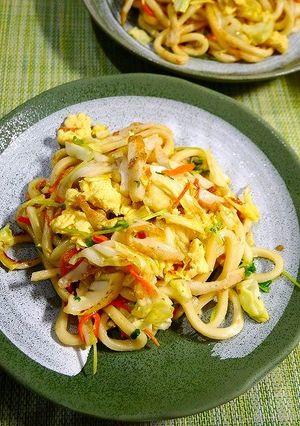 簡単！ふわたま・焼うどん☆梅胡麻風味-レシピのメイン写真