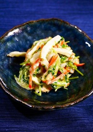 レンジで簡単！豆苗竹輪のチーズ和え-レシピのメイン写真