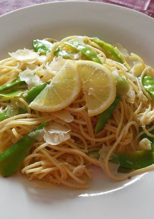絹さやレモン・パスタ-レシピのメイン写真