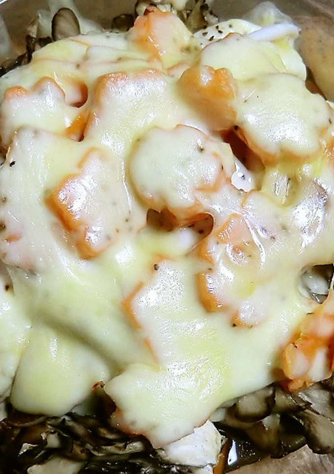 マイタケとまついかのとろけるチーズ焼き-レシピのメイン写真