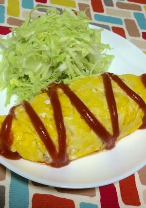 超簡単☆ケチャップ味のミートオムレツ！-レシピのメイン写真