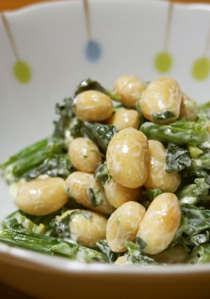 ほうれん草・大豆のマヨネーズ和え♪-レシピのメイン写真