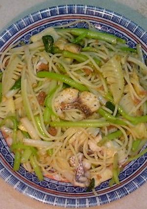 タケノコと鯛と三つ葉のパスタ-レシピのメイン写真
