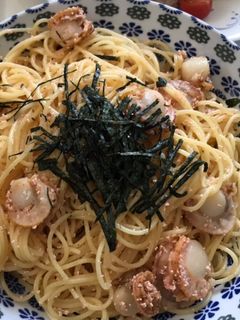 ベビーほたてと明太子の和風パスタ-レシピのメイン写真