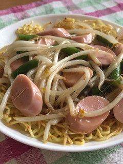 簡単1人前!乾麺で餡かけかた焼きそば-レシピのメイン写真