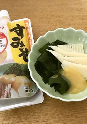 【ホシサンすみそ】筍とわかめの酢みそ添え-レシピのメイン写真
