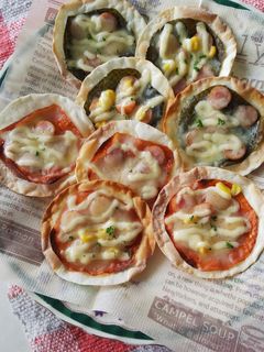 餃子の皮で!簡単ピザ*-レシピのメイン写真