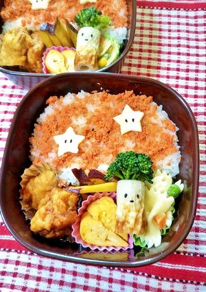 簡単キャラ弁☆スター（マリオ）-レシピのメイン写真