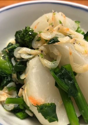 優しいおかず カブと菜ばなのアミあん-レシピのメイン写真