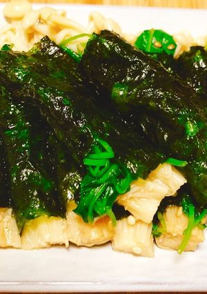 えのきと豆苗の韓国海苔巻き-レシピのメイン写真
