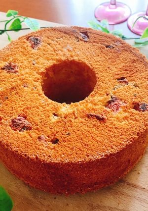春に食べたい♡桜のホワイトチョコシフォン-レシピのメイン写真