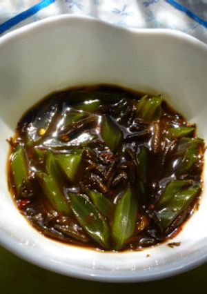 あかもく醤油漬け＋茎ワカメのタパス-レシピのメイン写真