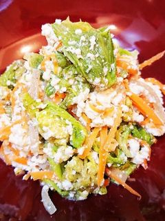 蕗の薹(ふきのとう)の簡単昆布だし白和え-レシピのメイン写真