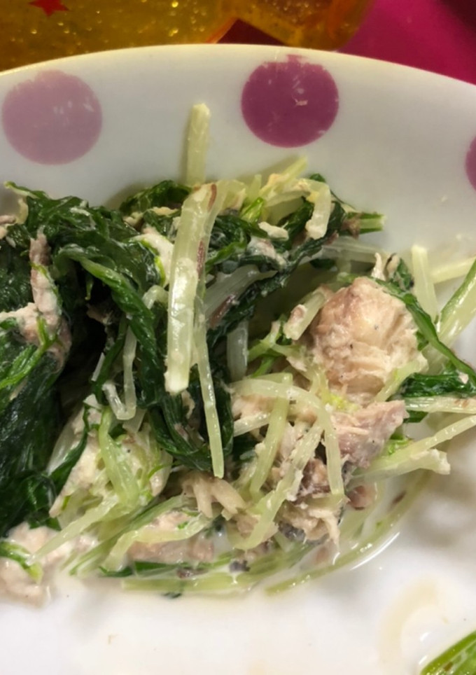 水菜とサバ缶の和風マヨサラダ♩-レシピのメイン写真