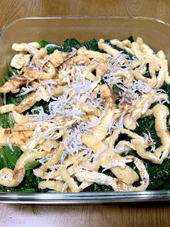 しらすと油揚げのほうれん草のおひたし-レシピのメイン写真