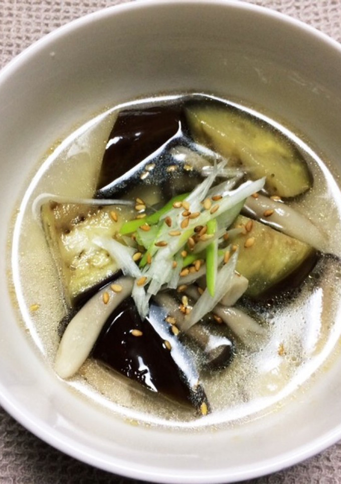 低糖質☆茄子とネギの中華風スープ-レシピのメイン写真