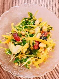 ごまポンラー油ドレッシング 豆苗サラダ-レシピのメイン写真