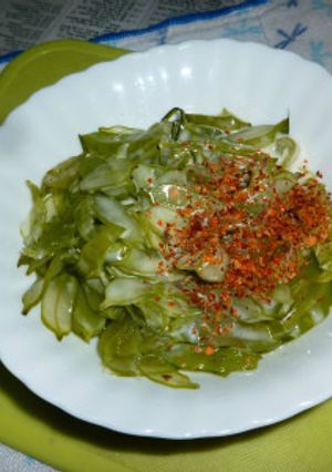生茎ワカメ＋フレドレのタパス-レシピのメイン写真