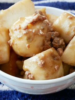里芋と豚ひき肉の煮物-レシピのメイン写真