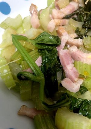 セロリとベーコンのブレゼ-レシピのメイン写真