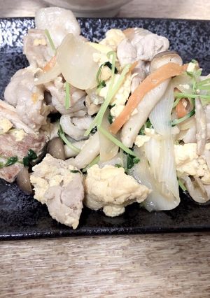豚肉と豆苗(野菜)の中華炒め-レシピのメイン写真