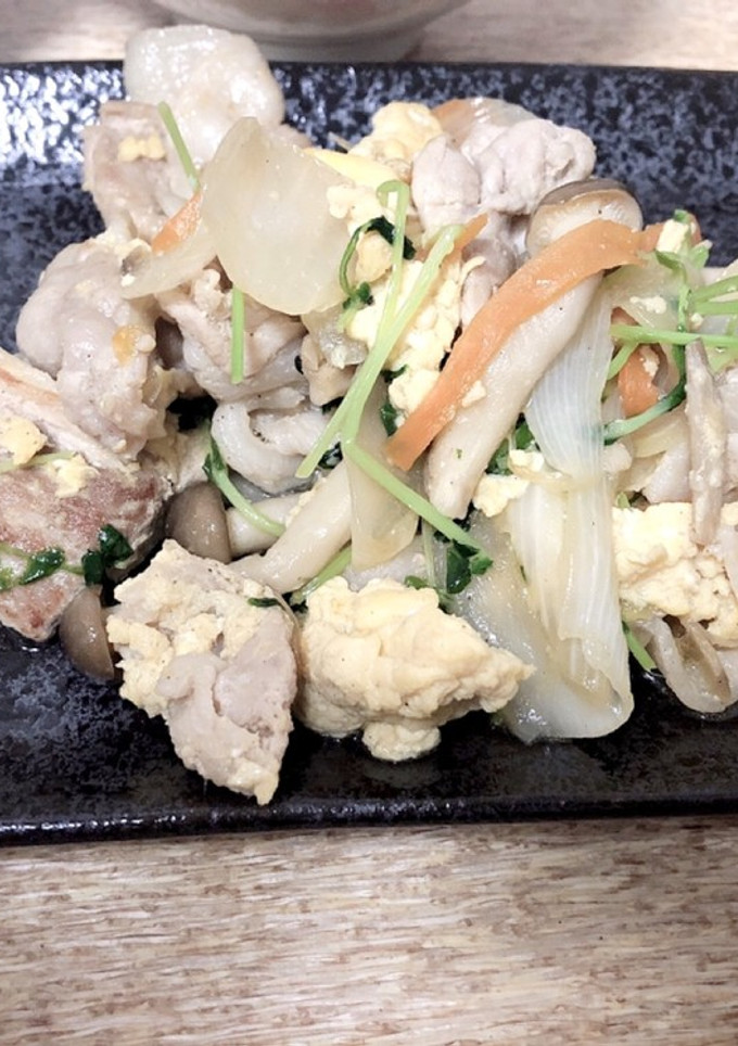 豚肉と豆苗(野菜)の中華炒め-レシピのメイン写真