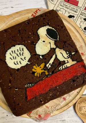 スヌーピーのデコブラウニー-レシピのメイン写真