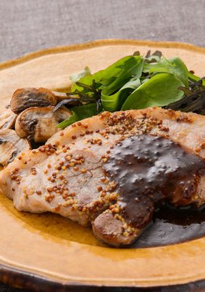 豚ランプ肉のハニーマスタードソテー-レシピのメイン写真