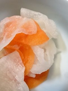 ダイコンと人参の輪切りなます-レシピのメイン写真