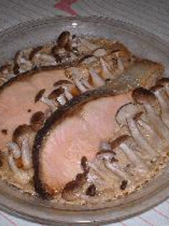 塩鮭とひき肉のレンジ蒸し-レシピのメイン写真