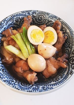 圧力鍋で時短！手羽元と卵の煮込み-レシピのメイン写真