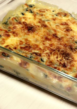 鶏肉とほうれん草のとろ〜り簡単グラタン-レシピのメイン写真