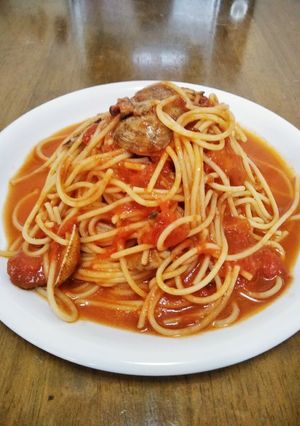 梨湖のボンゴレロッソ-レシピのメイン写真