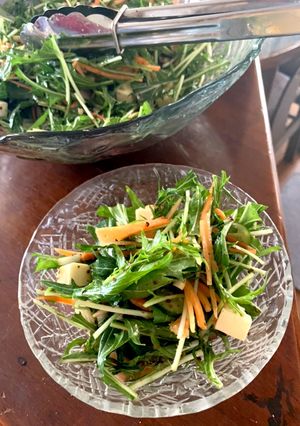 水菜とチーズのサラダ-レシピのメイン写真
