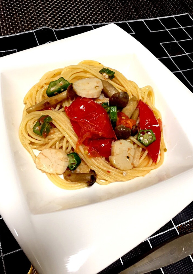 とまととほたてのパスタ-レシピのメイン写真