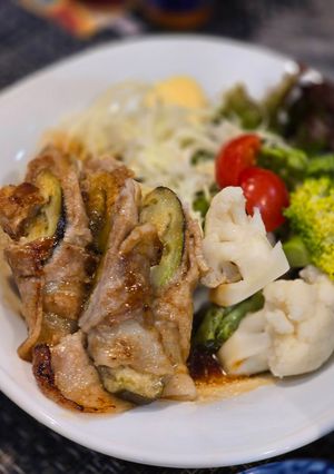 ナスの豚バラ巻き生姜焼き-レシピのメイン写真