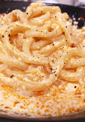 簡単☆ピリ辛豆腐クリームうどん♩-レシピのメイン写真