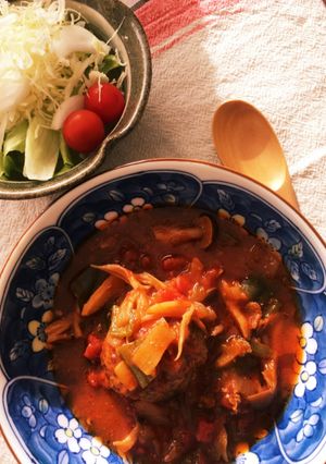 きのこたっぷり煮込みハンバーグ！-レシピのメイン写真