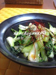 @チンゲン菜のニンニク炒め@-レシピのメイン写真