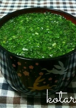 春菊の味噌汁-レシピのメイン写真