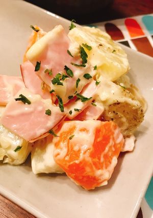 人参とハムのゴロゴロポテトサラダ-レシピのメイン写真