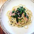 ほうれん草とベーコンのパスタ