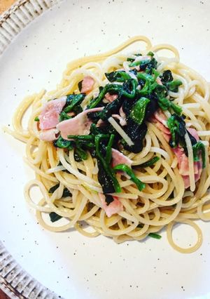 ほうれん草とベーコンのパスタ-レシピのメイン写真
