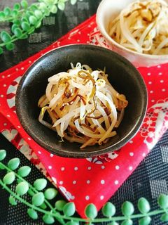 レンジで簡単副菜☆もやしの塩昆布ナムル。-レシピのメイン写真