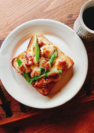 アスパラツナ玉トースト♪-レシピのメイン写真