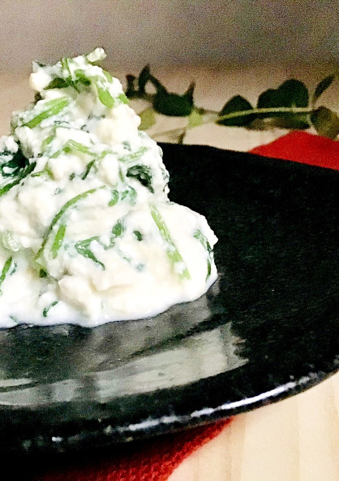 簡単 セリと豆腐で白和え-レシピのメイン写真