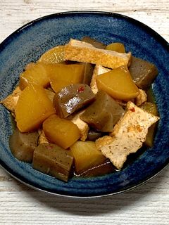 厚揚げ大根蒟蒻(こんにゃく)うまうま煮♪-レシピのメイン写真